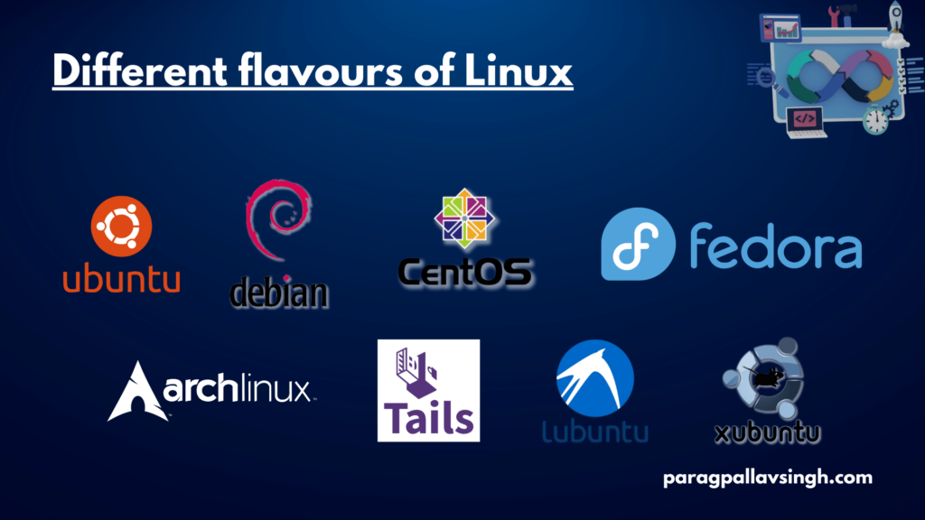 different flavours of Linux